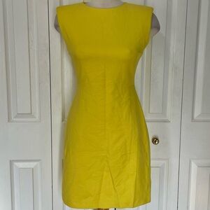 Massimo Dutti Vibrant Yellow Mini Dress
